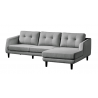 Corey Sectional Dark Grey Right - Side Angled