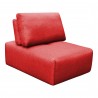 oe's Home Collection Nathaniel Slipper Chair Red - Front Angle