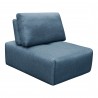 oe's Home Collection Nathaniel Slipper Chair Blue - Front Angle
