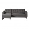 Moe's Home Collection Belagio Sofa Bed - Charcoal - Left Facing