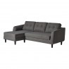 Moe's Home Collection Belagio Sofa Bed - Charcoal - Left Facing
