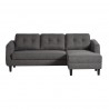 Moe's Home Collection Belagio Sofa Bed - Charcoal - Rightt Facing