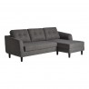Moe's Home Collection Belagio Sofa Bed - Charcoal - Rightt Facing