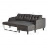 Moe's Home Collection Belagio Sofa Bed - Charcoal - Rightt Facing
