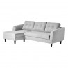 Moe's Home Collection Belagio Sofa Bed - Light Grey - Left Facing