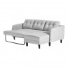 Moe's Home Collection Belagio Sofa Bed - Light Grey - Right Facing
