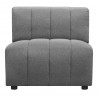Moe's Home Collection Lyric Slipper Chair Grey/Oatmeal - Front Angle 2