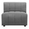 Moe's Home Collection Lyric Slipper Chair Grey / Oatmeal - Front Angle 2 - Moe's Home Collection Lyric Slipper Chair Grey / Oatmeal - Front Angle 2