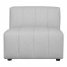 Moe's Home Collection Lyric Slipper Chair Grey/Oatmeal - Front Angle