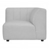 Moe's Home Collection Lyric Corner Chair, Beige - Side Angle