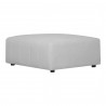 Moe's Home Collection Lyric Ottoman, Beige - Front Side Angle