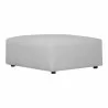 Moe's Home Collection Lyric Ottoman, Beige - Front Side Angle - Moe's Home Collection Lyric Ottoman, Beige - Front Side Angle