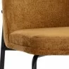 Sunpan Zeke Dining Chair Black - Bergen Marmalade - Set of Two - Seat Closeup  Angle - Sunpan Zeke Dining Chair Black - Bergen Marmalade - Set of Two - Seat Closeup  Angle