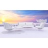 Azzurro Living Montauk Ottoman With Polar Cushion - Lifestyle 3