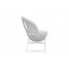 Azzurro Montauk Dining Chair With Matte White Aluminum Frame and Pearl Gray All-Weather Rope - Sude