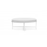 Azzurro Living Montauk Ottoman With Polar Cushion - Side Angled