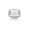 Azzurro Montauk Club Chair In Matte White Aluminum With Pearl Gray All-Weather Rope - Front
