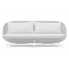 Azzurro Living Montauk 3 Seat Sofa With Matte White Aluminum Frame And Pearl Gray All-Weather Rope - Front