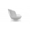Azzurro Living Montauk 3 Seat Sofa With Matte White Aluminum Frame And Pearl Gray All-Weather Rope - Side