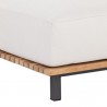 Sunpan Geneve Modular Ottoman in Palazo Cream - Closeup Angle