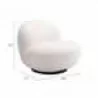 Zuo Modern Myanmar Accent Chair in Cream - Seat Dimension - Zuo Modern Myanmar Accent Chair in Cream - Seat Dimension