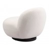 Zuo Modern Myanmar Accent Chair in Cream - Angled-back View