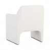 Sunpan Doreen Lounge Chair in Lux Brass -  Rubino White - Back Side Angle