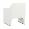 Sunpan Doreen Lounge Chair in Lux Brass -  Rubino White - Back Side Angle - Sunpan Doreen Lounge Chair in Lux Brass -  Rubino White - Back Side Angle