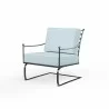Provence Club Rocker in Canvas Skyline w/ Self Welt - Front Side Angle - Provence Club Rocker in Canvas Skyline w/ Self Welt - Front Side Angle