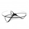 Bellini Modern Living Jango Coffee Table in Black - Front Side Top Angle