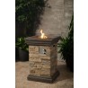 Crawford and Burke Misti Brown Stack Stone Outdoor Gas Fire Pit, Lifestyle