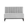 Sunpan Kosovo Modular Banquette Bench Polo Club Stone - Front Angle - Sunpan Kosovo Modular Banquette Bench Polo Club Stone - Front Angle