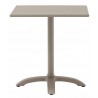 H&D Seating Square Outdoor Aluminum Table w/ Champagne Finish