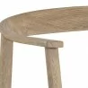 Sunpan Jeremy Dining Armchair in Weathered Oak-Dove Cream - Closeup Top Angle - Sunpan Jeremy Dining Armchair in Weathered Oak-Dove Cream - Closeup Top Angle