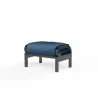 Monterey Ottoman in Spectrum Indigo w/ Self Welt - Front Side Angle - Monterey Ottoman in Spectrum Indigo w/ Self Welt - Front Side Angle
