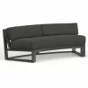 Redondo Curved Sofa in Spectrum Carbon, No Welt - Front Side Angle - Redondo Curved Sofa in Spectrum Carbon, No Welt - Front Side Angle