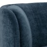 Sunpan Jaclyn Modular Left Armchair in Danny Dusty Blue - Closeup Top Angle