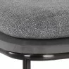 Sunpan Koffi Stool Gun Rey-Chacha Grey Antonio Charcoal - Closeup Top Angle - Sunpan Koffi Stool Gun Rey-Chacha Grey Antonio Charcoal - Closeup Top Angle