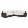 Montecito Sectional in Canvas Natural w/ Self Welt - Front Side Angle