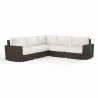 Montecito Sectional in Canvas Natural w/ Self Welt - Front Side Angle - Montecito Sectional in Canvas Natural w/ Self Welt - Front Side Angle