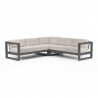 Redondo Sectional in Canvas Natural, No Welt - Front Side Angle
