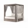 Laguna Resort King Daybed in Canvas Natural, No Welt - Front Side Angle - Laguna Resort King Daybed in Canvas Natural, No Welt - Front Side Angle