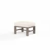 Laguna Ottoman in Canvas Natural, No Welt - Front Side Angle - Laguna Ottoman in Canvas Natural, No Welt - Front Side Angle