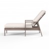 Laguna Chaise Lounge in Canvas Natural, No Welt Side Angle