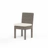 Coronado Armless Dining Chair in Canvas Natural w/ Self Welt - Front Side Angle - Coronado Armless Dining Chair in Canvas Natural w/ Self Welt - Front Side Angle