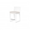 Newport Counter Stool in Canvas Natural, No Welt - Front Side Angle