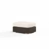 Montecito Ottoman in Canvas Natural w/ Self Welt - Front Side Angle - Montecito Ottoman in Canvas Natural w/ Self Welt - Front Side Angle