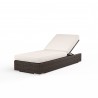 Montecito Adjustable Chaise in Canvas Natural w/ Self Welt - Front Side Angle