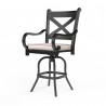 Monterey Barstool in Canvas Natural w/ Self Welt - Front Side Angle