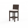 Montecito Counter Stool in Canvas Natural w/ Self Welt - Front Side Angle